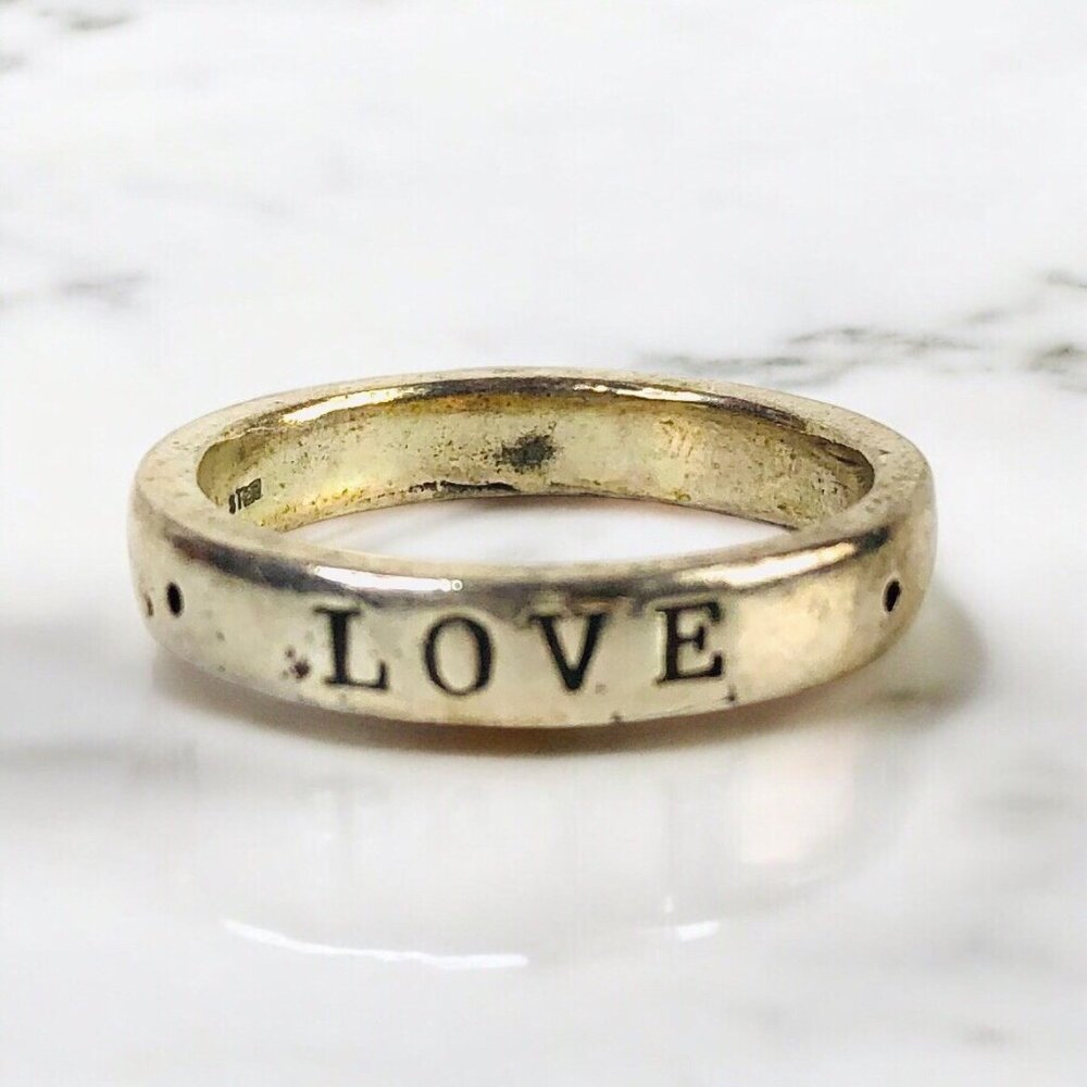 VTG Sterling Silver 925 True Love Waits Ring Sz 9.75 BSD Wedding Lover Engraved